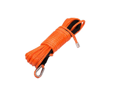 Syntetické lano s očnicí 3 mm (DYNEEMA) 30 m, oranžové