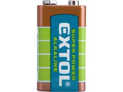 Extol ENERGY baterie alkalické, 1ks, 9V (6LR61) (42016)