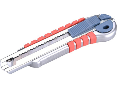 Extol PREMIUM nůž ulamovací s kovovou výstuhou a zásobníkem, 18mm Auto-lock